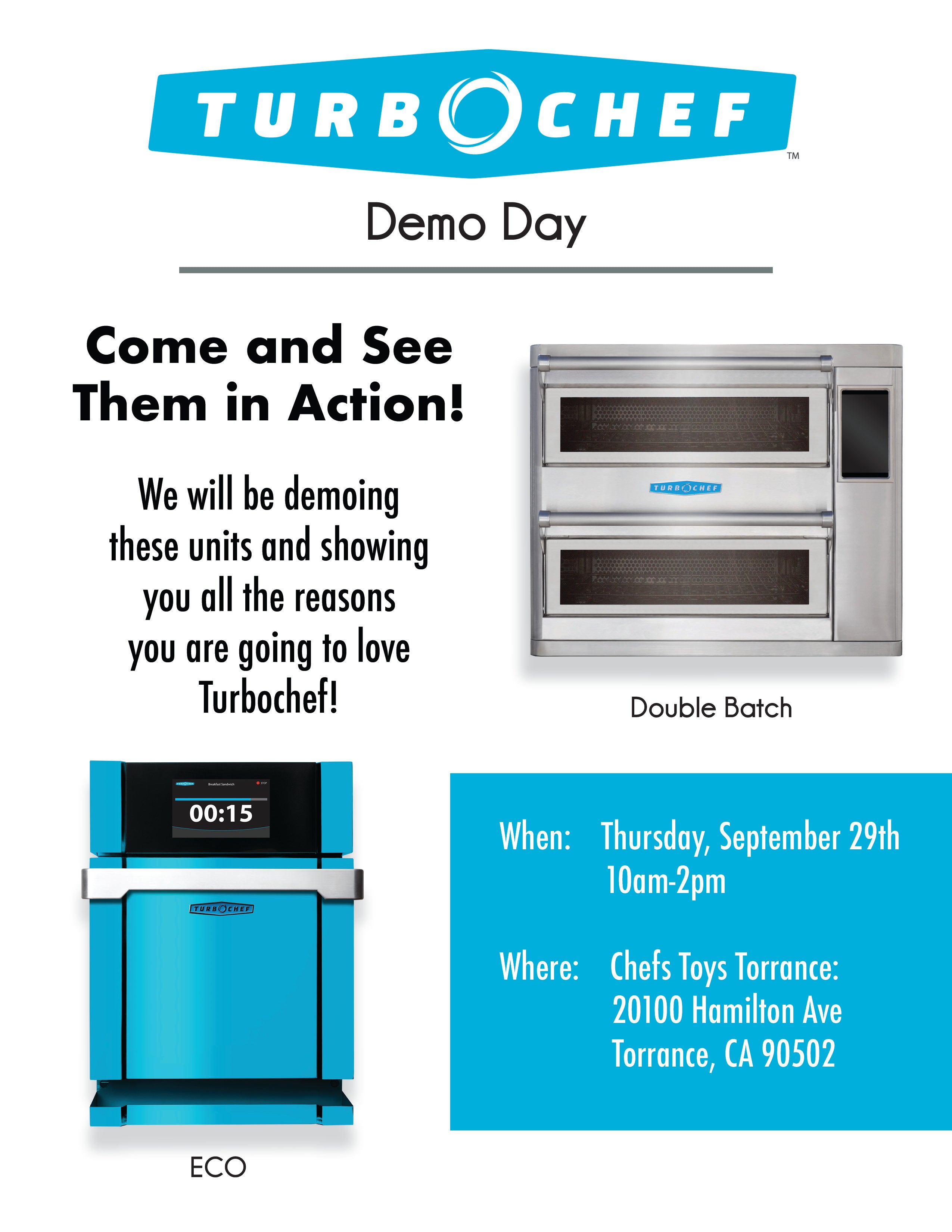 Turbo Chef Live Demo Chefs' Toys