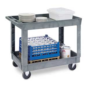 ANRYAGF Utility Carts with Wheels Rolling Cart Food Service Cart for  Restaurant Office Warehouse Heavy Duty Cart 510 lbs Capacity, Lockable  Wheels