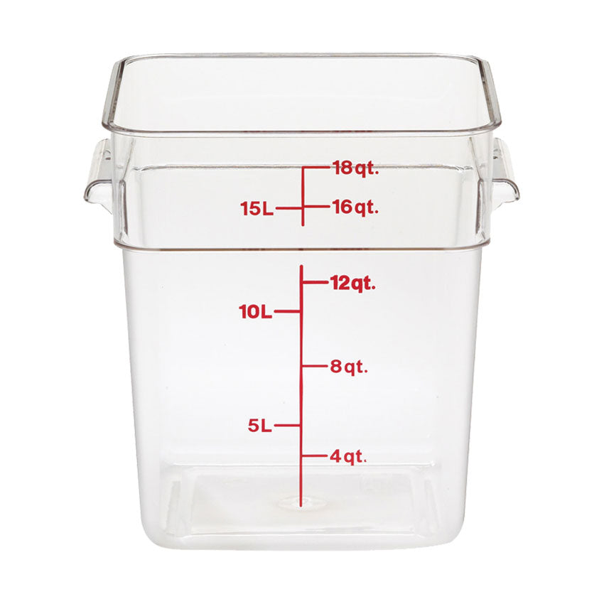 Cambro 18SFSCW135 18 qt Square Food Storage Container - Clear