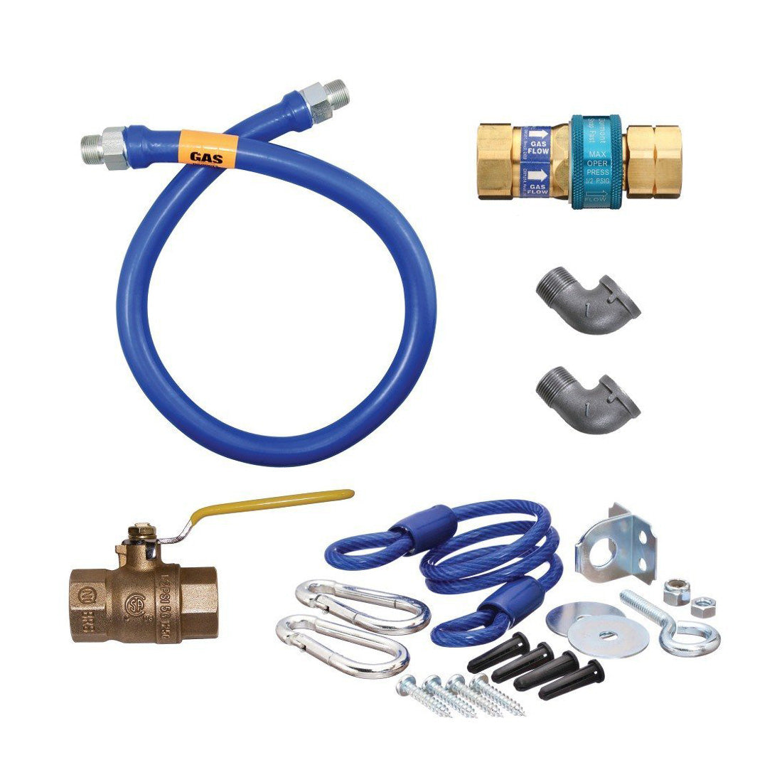 Dormont 1675KIT48 Quick Disconnect Gas Hose Kit, 48" x 3/4" Chefs' Toys