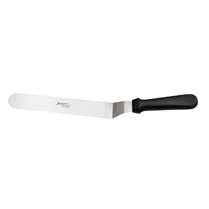 Ateco 1309 Offset Pastry Spatula w/ Black Plastic Handle, 93/4