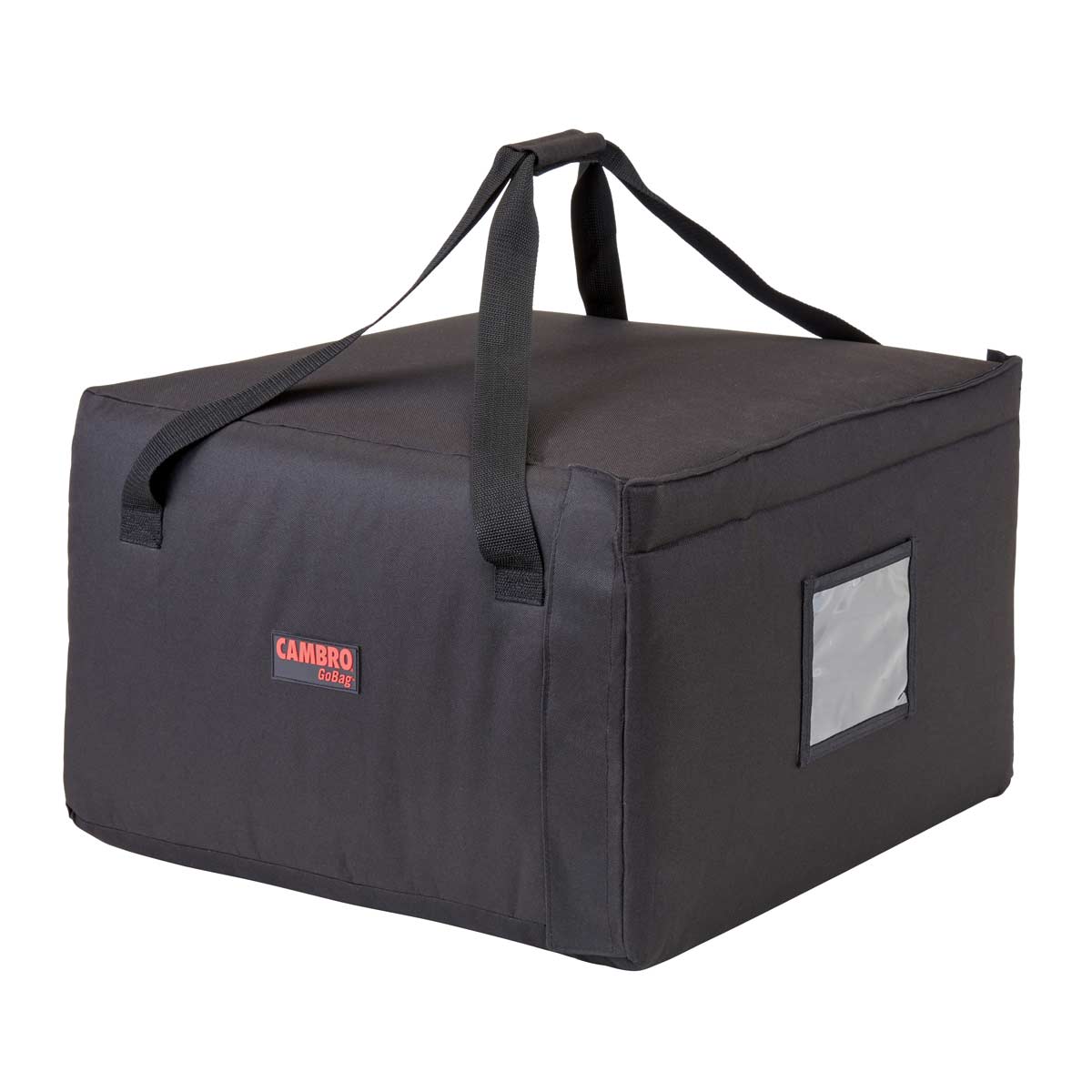 Cambro GBP518110 Standard GoBag Pizza Delivery Bag, Black, 191/2" x 1