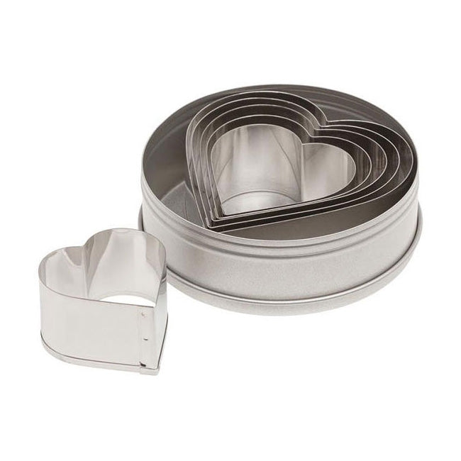 Ateco 7804 6-Piece Plain Heart Cutter Set – Chefs' Toys