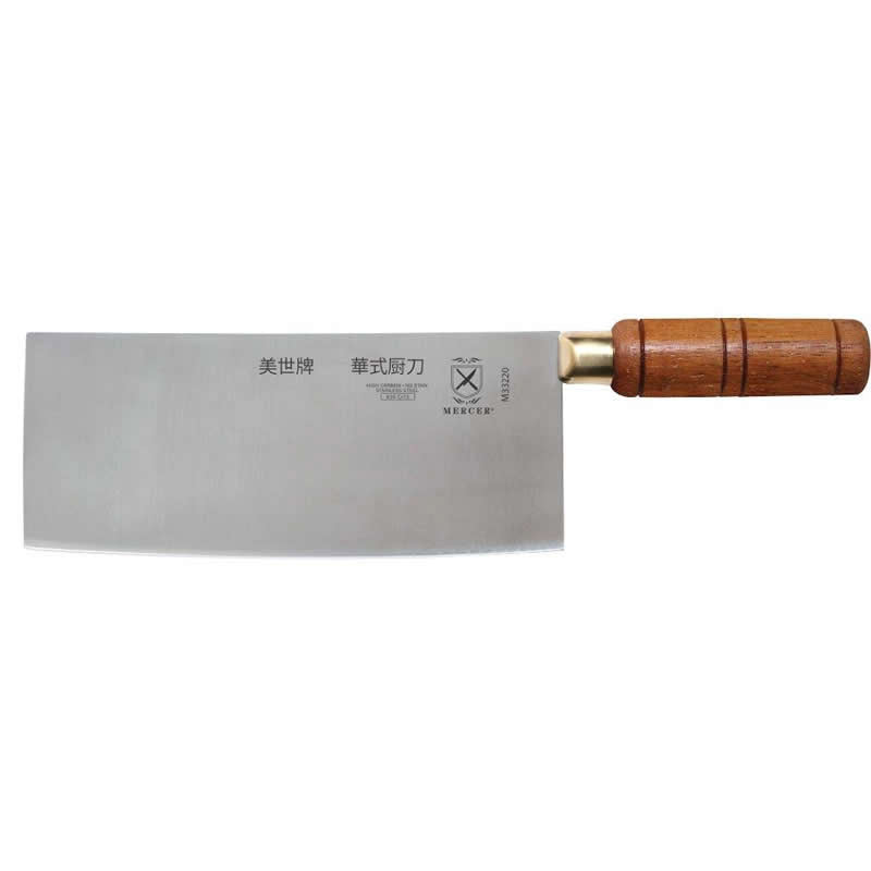 Mercer Culinary M33220 8 Chinese Cleaver Chef's Knife with Wood Handle
