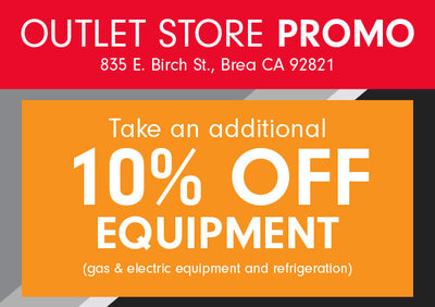 Outlet Promo - 10% OFF Equipment