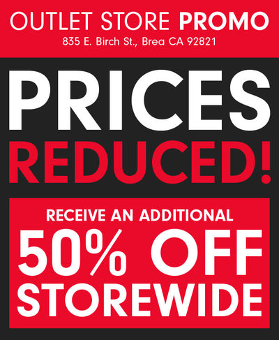 Outlet Store Promo - Prices Reduced! 50% OFF STOREWIDE