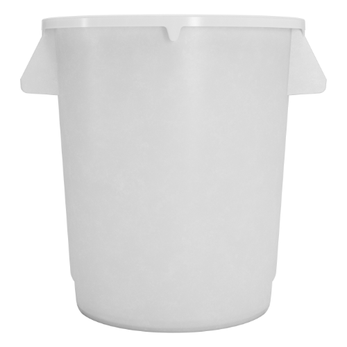 Carlisle 84104402 Bronco Round Waste Bin / Food Container, White, 44 gal.