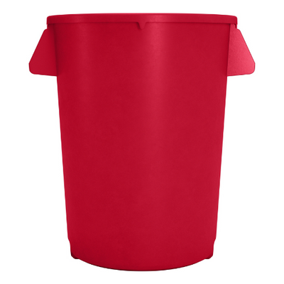 Carlisle 84103205 Bronco Round Waste Bin / Food Container, Red, 32 gal.