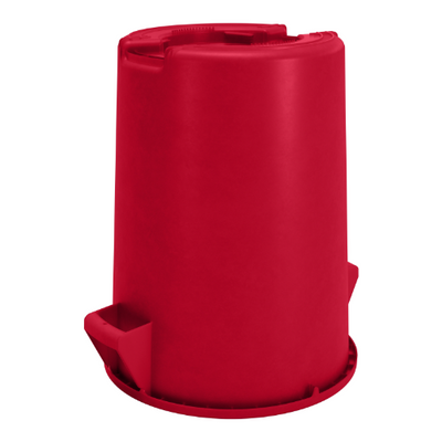 Carlisle 84103205 Bronco Round Waste Bin / Food Container, Red, 32 gal.