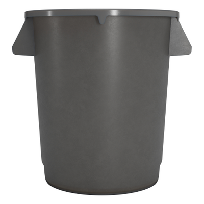 Carlisle 841044TRI23 Bronco Round Waste Bin / Food Container, Gray, 32 gal.