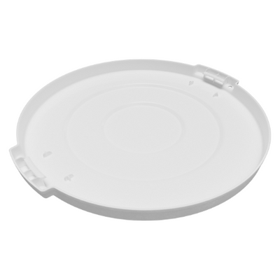 Carlisle 84104502 Bronco Round Waste Trash Can Lid, White, 44 gal.