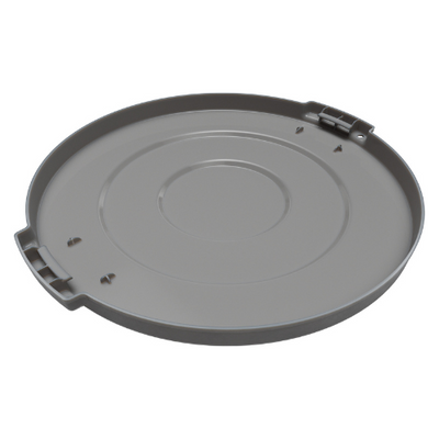 Carlisle 84104523 Bronco Round Waste Trash Can Lid, Gray, 44 gal.