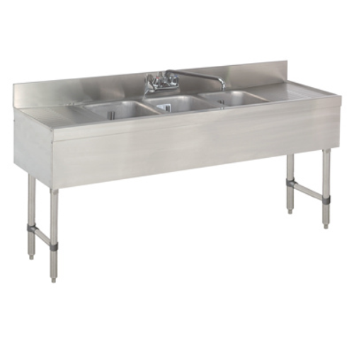 Advance Tabco SLB63C Bar Sink, 3 Compartment, 72" Wide