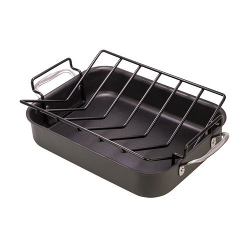 Kitchen Roasting Pro V-Shaped Wire Roasting Rack, Nonstick, 16" x 10.25" x 4"