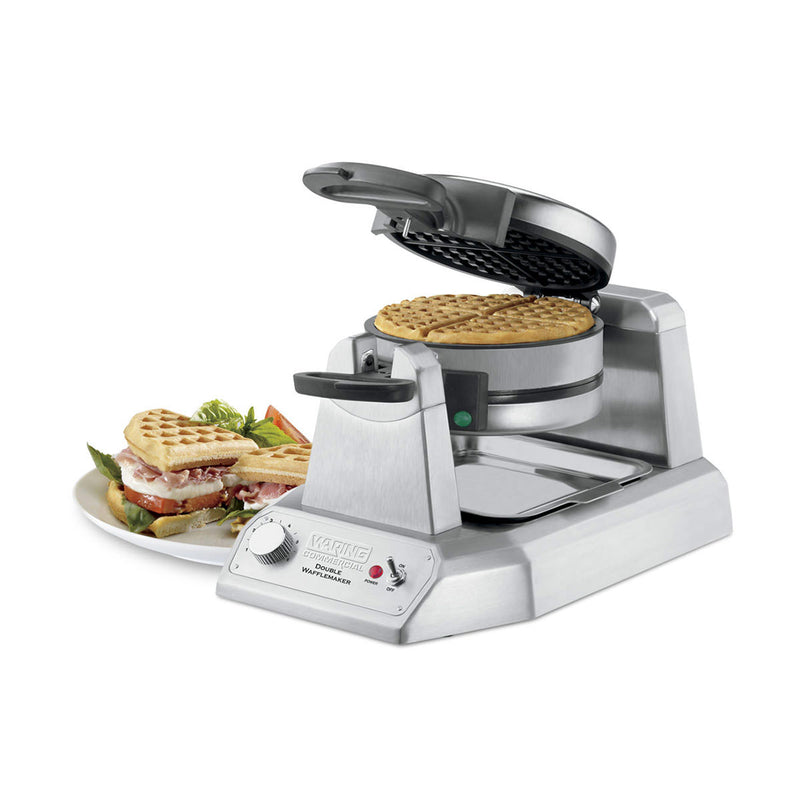 Waring WWD200 Heavy-Duty Double Vertical Classic Waffle Make, 120V
