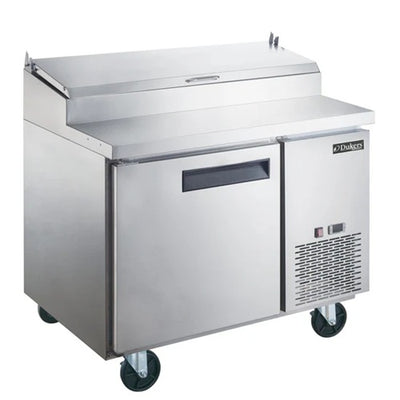 Dukers DPP44-6-S1 Single Door Pizza Prep Table Refrigerator, 44" x 31-1/2"