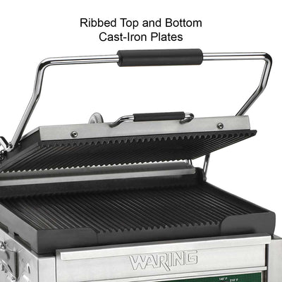 Waring WFG250 Panini Grill w/ Flat Plates, 120V