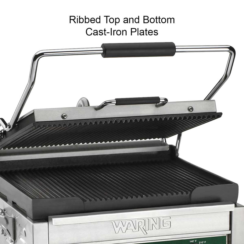 Waring WFG250 Panini Grill w/ Flat Plates, 120V