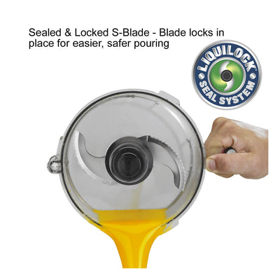Waring WFP14SC Combination Bowl Cutter Mixer and Continuous-Feed w/ Patented Liquilock Seal System, 3.5 qt.