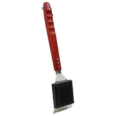 Tablecraft BBQWBR Grill Brush, 18" Heavy Duty Stainless Steel with Wood Handle