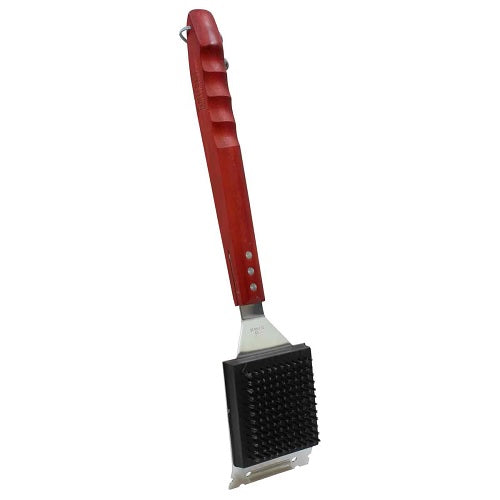 Tablecraft BBQWBR Grill Brush, 18" Heavy Duty Stainless Steel with Wood Handle