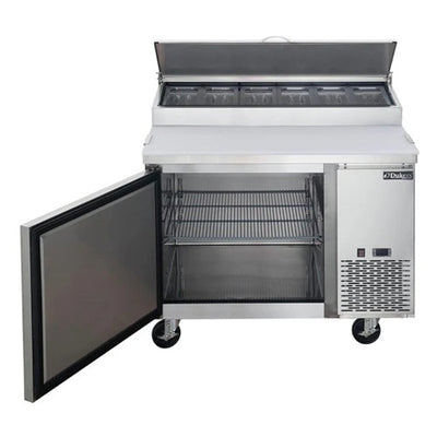 Dukers DPP44-6-S1 Single Door Pizza Prep Table Refrigerator, 44" x 31-1/2"