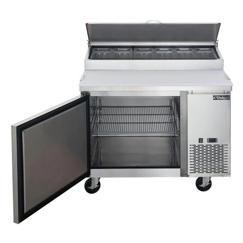 Dukers DPP44-6-S1 Single Door Pizza Prep Table Refrigerator, 44" x 31-1/2"