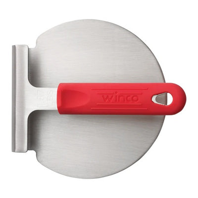 Winco SWS-6 Smash Burger Press with Red Silicone Sleeve