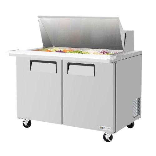 Kintera KS48MTZ Mega-Top Sandwich / Salad Refrigerated Prep Table w/ 2 Doors, 48" Wide