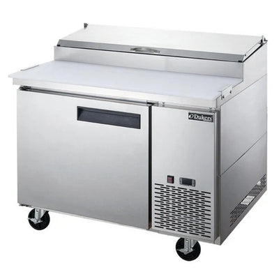 Dukers DPP44-6-S1 Single Door Pizza Prep Table Refrigerator, 44" x 31-1/2"