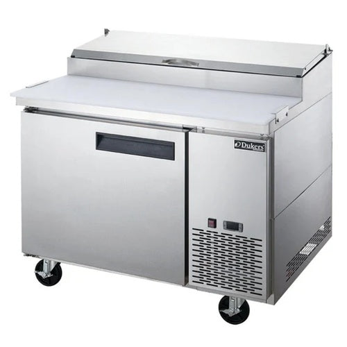 Dukers DPP44-6-S1 Single Door Pizza Prep Table Refrigerator, 44" x 31-1/2"