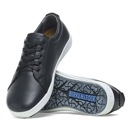 Birkenstock QO500 Sneaker, Black Leather with Black Laces, Men&