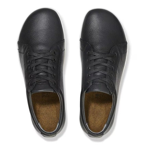 Birkenstock QO500 Sneaker, Black Leather with Black Laces, Men&