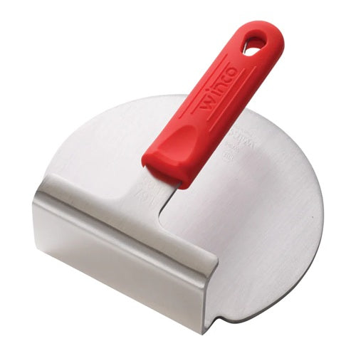 Winco SWS-6 Smash Burger Press with Red Silicone Sleeve