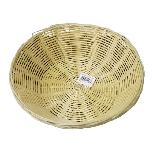 Bread Basket RBP-2 Woven Basket, Plastic Rattan, 8-1/4" Round