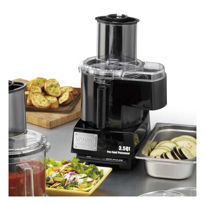 Waring WFP14SC Combination Bowl Cutter Mixer and Continuous-Feed w/ Patented Liquilock Seal System, 3.5 qt.