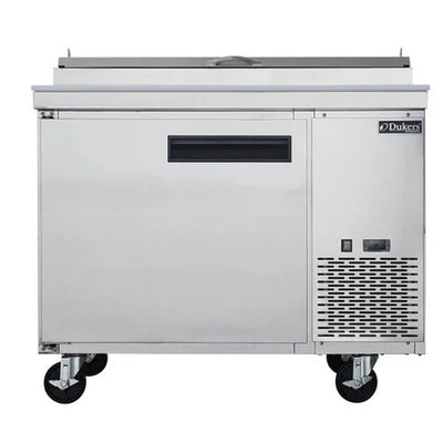 Dukers DPP44-6-S1 Single Door Pizza Prep Table Refrigerator, 44" x 31-1/2"