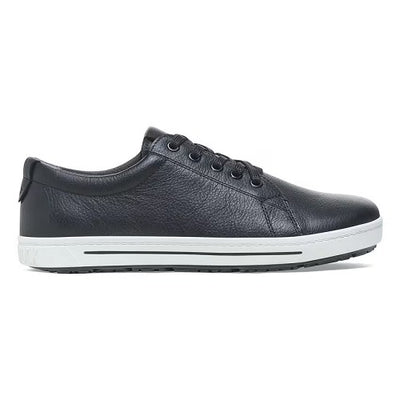 Birkenstock QO500 Sneaker, Black Leather with Black Laces, Men's 12-12.5