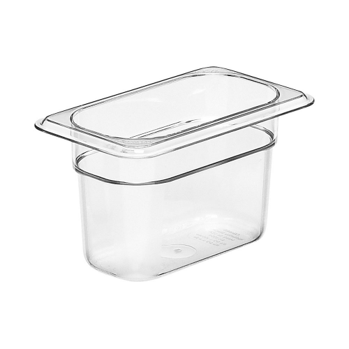 Culinary Essentials by Cambro 94CW135 Camwear 1/9 Size Food Pan, Clear, 4" Deep