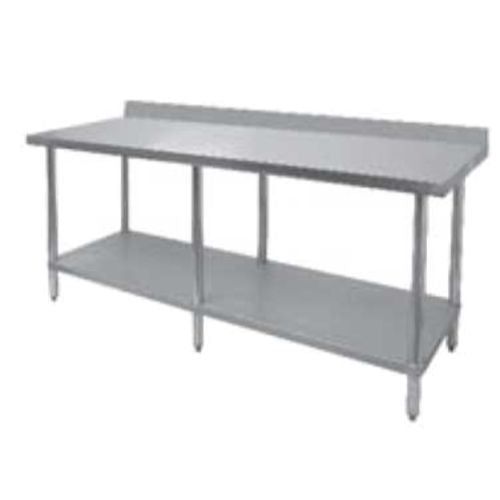 GSW WT-EB3096 Stainless Steel Work Table w/ Rear Upturn, 96" x 30"