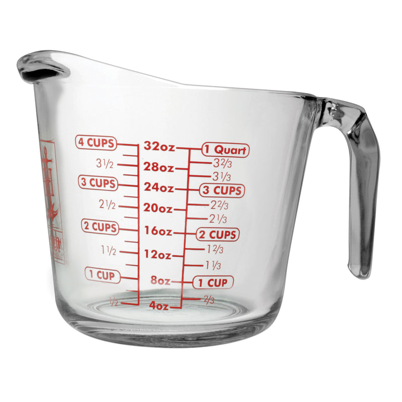 Anchor Hocking 55178L20 Measuring Cup, 32 oz., Glass