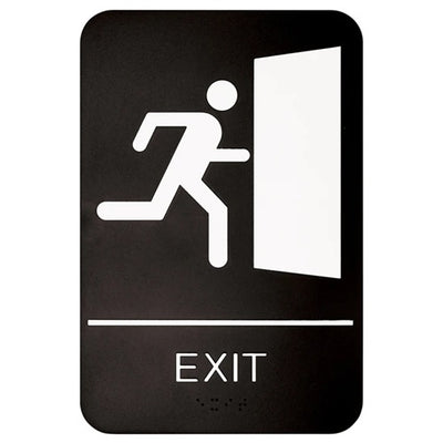 "Exit" Sign with Braille, 6" x 9"