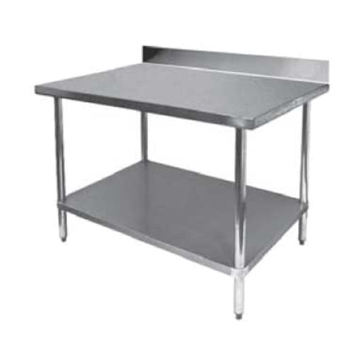 GSW WT-PB2424 Premium Stainless Steel Work Table, 24" x 24" with 4" Backsplash