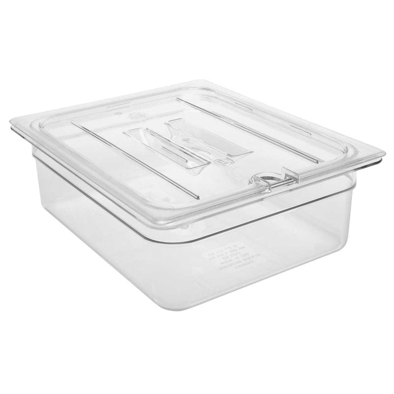 Cambro 20CWCHN135 Camwear Notched Food Pan Lid w/ Handle, Clear, 1/2 Size