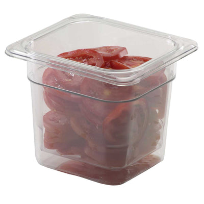 Culinary Essentials by Cambro 66CW135 Camwear 1/6 Size Food Pan, Clear, 6" Deep