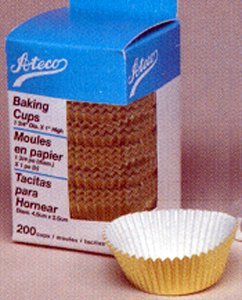 Ateco 6431 Gold Foil Baking Cups, 1-15/16" x 1-1/4", Pack of 200