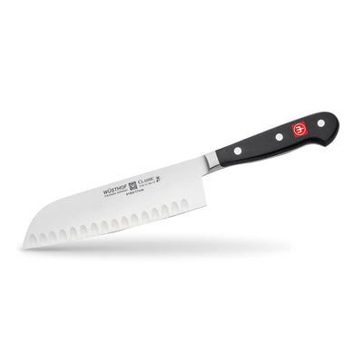Wüsthof 4183-7 Trident Classic Santoku Knife w/ Hollow Edge, 7"
