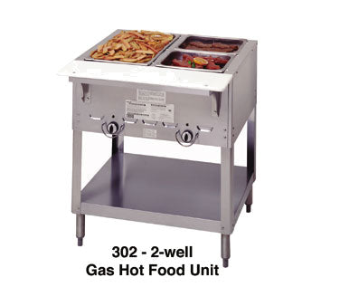 Duke E302 Aerohot Electric 2-Well Steamtable Hot Food Unit, 120V