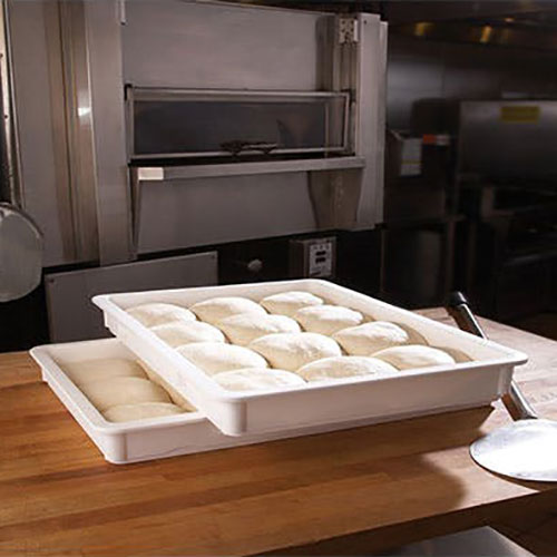 Cambro DB18263P148 18 x 26 x 3 White Polypropylene Pizza Dough Proofing  Box