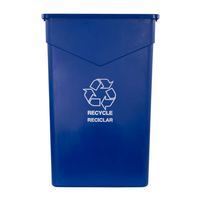 Carlisle 342023REC14 TrimLine Rectangle Recycle Waste Container, Blue, 23 gal.